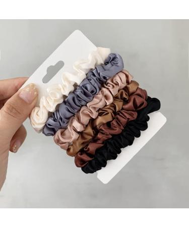 Premium Satin Silk Hair Ties - 12 Piece Set | Soft Elastic Scrunchies for Women & Girls - 6 Color Options - Buy Online on GoSupps.com