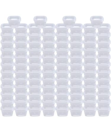 MIUPOO Leak Proof Square Sauce Cup,Plastic Souffle Cups,Disposable Clear Leak Proof Sauce Cup With Hinged Lid,Used for Various Sauces,Food Samples,Storage Crafts,1 OZ,100 Pieces - Buy Online on GoSupps.com