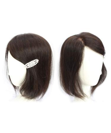 14 Human Hair Crown Topper Wig for Women - Right Part Light Brown Ideal for Thinning Hair | International Shipping Available - Buy Online on GoSupps.com