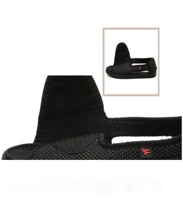 Men's Lightweight Diabetic Slippers - Anti-Slip, Breathable & Adjustable - Black - Size 6.5 - Buy Online on GoSupps.com
