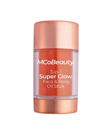 MCoBeauty 3-in-1 Super Glow Face & Body Oil Stick Bronze Long Wearing and Non-Sticky Vegan Cruelty Free Cosmetics