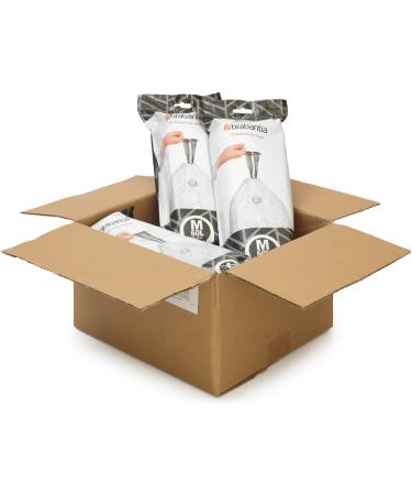 Brabantia Perfectfit Code M Garbage Bags 60L - Extra Strong 120 Bags in 6 Rolls White - Eco-Friendly Multipack for International Shipping - Buy Online on GoSupps.com