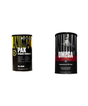 Animal Pak - Convenient All-in-One Vitamin & Supplement Pack - Zinc Vitamins C B D & Omega Omega 3 & 6 Supplement Fish Oil Flaxseed Oil Salmon Oil Cod Liver Herring