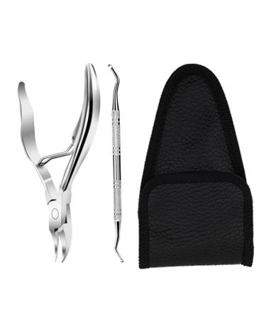 FRCOLOR Pedicure Tool 1 Set Manicure 2-Piece Set Cuticle Nail Pedicure Tools Pedicure Nippers Ingrown Toe Clipper Pedicure Nail Toenail Brush Skin Nippers Care Stainless Steel Nail Set