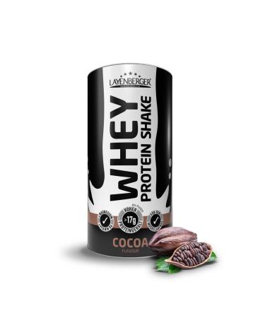 Layenberger WHEY Protein Shake whey protein concentrate for muscle building 66% protein 14.7% BCAA (1x 300 g) - Cocoa - Buy Online on GoSupps.com