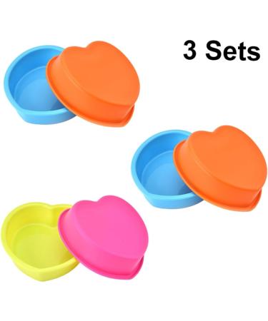 HOMSFOU 3 Sets De para Gelatinas Silicone Molds Heart Shaped Cake Pans Wedding Cake Plates Silicone Bakeware Silicone Cupcake Silicone Cake Pan Chocolate Fondant Mold - Buy Online on GoSupps.com