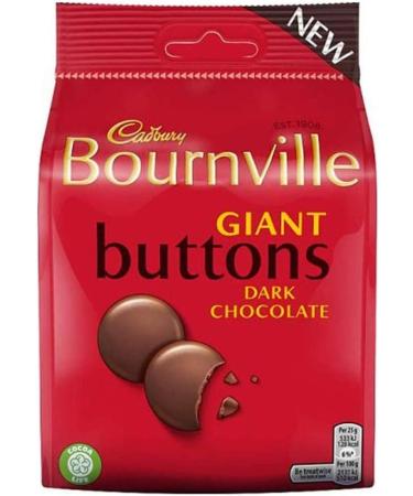Cadbury Bournville Dark Chocolate Giant Buttons 110g - Pack of 1 | Rich, Decadent Chocolate Treat - Buy Online on GoSupps.com
