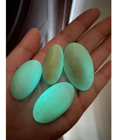 1pcs Natural Stones Luminous Oval Stone Raw Gemstone Glow in The Dark Stone Crystal Rough Stone Specimen Minerals - (Size: 20-40g) Full of Texture - Buy Online on GoSupps.com