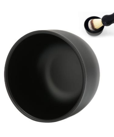 Kcabret shaving bowl black shaving foam shell made of stainless steel shaving shell in a curved design with non -slip.