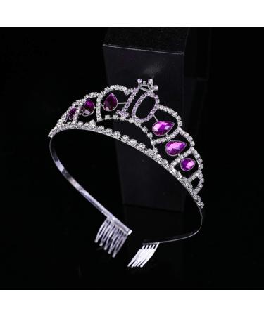 Shop Lurrose Purple Rhinestone Tiara for Toddlers - Birthday & Photo Accessories - Buy Online on GoSupps.com