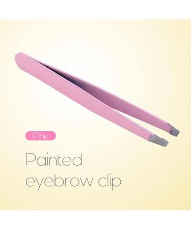 Tweezers For Women Eyebrow Tweezers 1 Pc Black/Pink Eyebrow Tweezer Hair Beauty Slanted Puller Stainless Steel Clips Makeup Tool - Buy Online on GoSupps.com