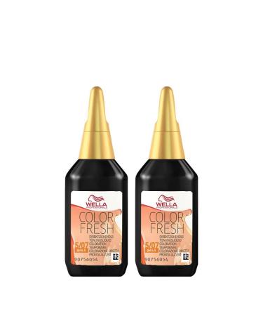 2 x Wella Color Fresh Hair Toner 75ml - 5/07 Light/Natural Brown