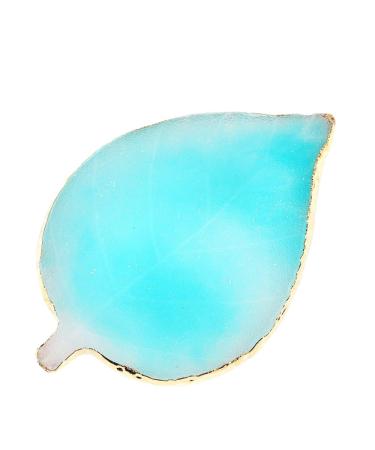 CHUYIX 1 Resin Nail Polish Palette - Color Mixing Plate - Nail Art Gel Polish - Nail Paint Mixing Palette - Gold Rimmed Display Stand - Mixing Palette for