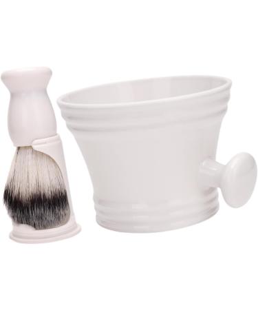 Fenteer Cleaning Bowl & Razor Brush Set - Foaming Shaving Soap for Hairdressing Travel & Gift | Ideal for Salon & Home Use - Buy Online on GoSupps.com