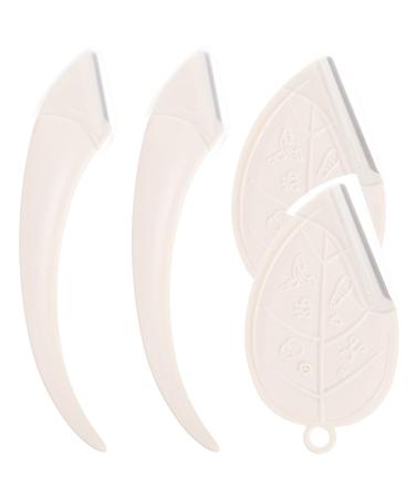 Aboofan 4 pieces precision razor eyebrows shaver beauty tools eyebrow former razor for women eyebrow razor ergonomic ABS Miss beginner artifact face face