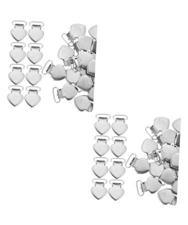 Exceart 60 pieces peach-colored heart duck cable clips for newborn pacifier trousers for men braces Sofa cushion clips pacifier clips holder fastening elements