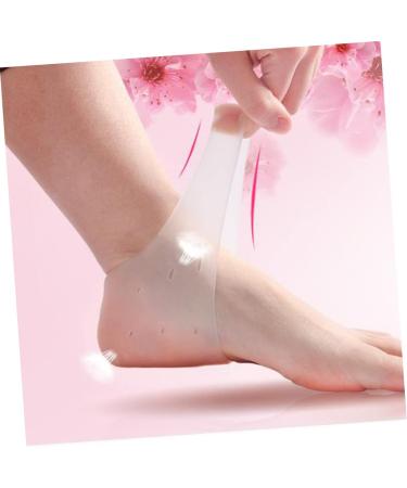 Housoutil 1 Pair Heel Sleeves for Silicone Heel Sleeve Heel Support Insoles for Plantar Heel Cups Shoe Filler Heel Insole Socks for Plantar Cracked Moisturizing Gel White medium - Buy Online on GoSupps.com