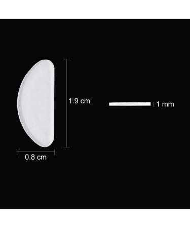 Vrttlkkfe 18 Pairs Silicone Anti-Slip Glasses Nose Pads & Glue - Transparent 1.5mm for Enhanced Comfort & Stability - Buy Online on GoSupps.com