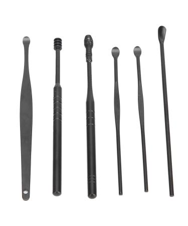 6Pcs Portable Ear Pick Set with Storage Bag Stainless Steel Earwax Removal Earpick Ear Wax Cleaner Set Earwax Removal Tools