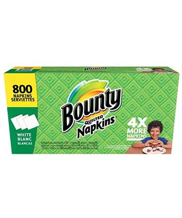 Bounty Paper Napkins White 800ct - Lunch, Dinner, Everyday, - Family Pack
