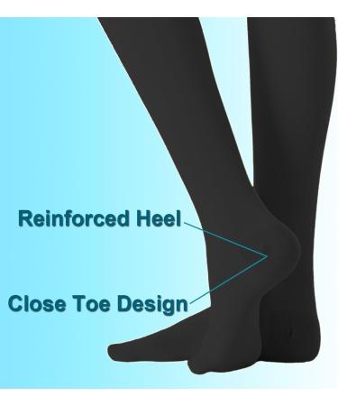 Buy Medical Compression Pantyhose 20-30mmHg for Men & Women - Varicose Veins Swelling Relief | Opaque Closed Toe Stockings - 4X-Large Size - Buy Online on GoSupps.com