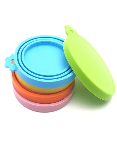 5 Pcs Pet Can Covers,Food Can Lids, Universal BPA Free Silicone Can Lids Covers for Dog and Cat Food, One Can Cap Fit Most Standard Size Canned Dog Cat Food