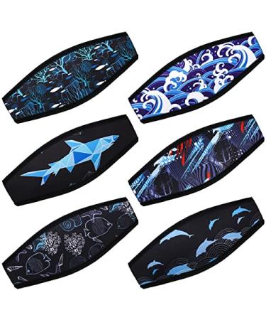 Hungdao 6 Pcs Diving Mask Strap Covers Neoprene Cover Goggle Strap for Dive and Snorkel Masks