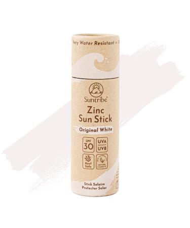 Suntribe mineral organic sun pencil with zinc LSF 30/30 g original white - 100% natural reef -proof mineral UV filter - very waterproof zero waste - winner Beauty Shortlist Awards - Buy Online on GoSupps.com