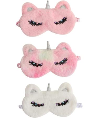 Buy Mobestech Unicorn Eye Patch Sleep Masks - 12 Pcs Comfortable & Breathable Plush Sleeping Blindfolds - Perfect for Students & Costumes | International Shipping Available - Buy Online on GoSupps.com
