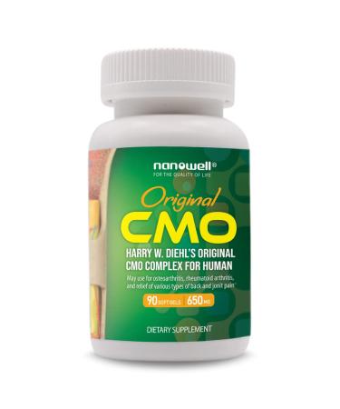 NANOWELL CMO (Cetyl Myristoleate) 650mg 90 Softgels - Joint Health Supplement Cetyl Myristoleate