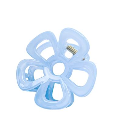 XIAHIOPT Large Jelly Flower Hair Claw Clips Hollow Hair Jaw Clip Flower Hair Catch Barrettes Ponytail Holder Hair Props Light blue