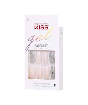 KISS Gel Fantasy Friends Long Length Gel Nail Kit - Press-On/Glue-On, Pink Gel Glue, 24 Fake Nails - Buy Online on GoSupps.com