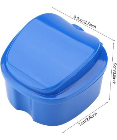 Buy Dark Blue Dental Prostheses Container Cup Box Ideal for School Trips Train & Outdoor Use | Secure Prosthesis Storage with Filter Screen - Buy Online on GoSupps.com
