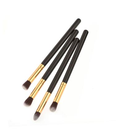 Baluue 4pcs Set Eye Make-up Brush Kit Glitter Makeup Brushes Highlighter Brushes Eyeliner Brushes Black