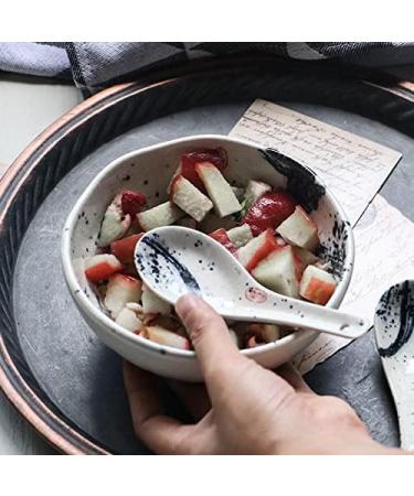 Fruit Bowl 5.5 Inch Retro Bowl Ceramic Tableware Fruit Salad Soup Bowls Janpanese Breakfast Dessert Dinnerware Kitchen Fruit Dish (Color : Spherical Bowl) - Buy Online on GoSupps.com