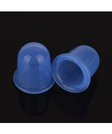 Silicone Suction Massage Cups Set - 2 Parts for Cellulite Muscle & Joint Pain Relief (Blue) - Buy Online on GoSupps.com