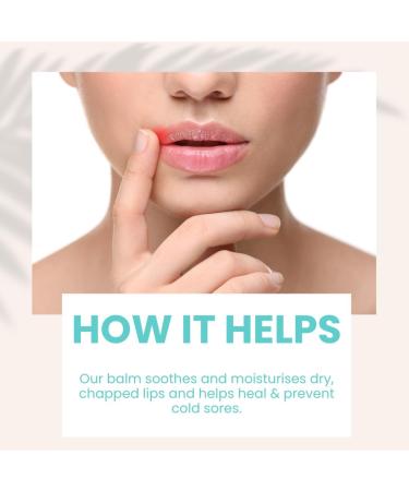 Naturally Solved Cold Sore Relief Balm - All Natural Lip Care Infused with Peppermint, Lemon, Tea Tree, and Lime Oils - Reduces Redness, Swelling, and Blisters - Buy Online on GoSupps.com