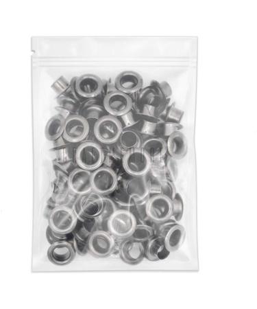 CRAFTMEMORE Gunmetal Black Metal Grommets Eyelets 1/4 Hole Size | 100 Sets for Bead Cores, Clothes, Leather & Canvas | 100 Pack - Buy Online on GoSupps.com