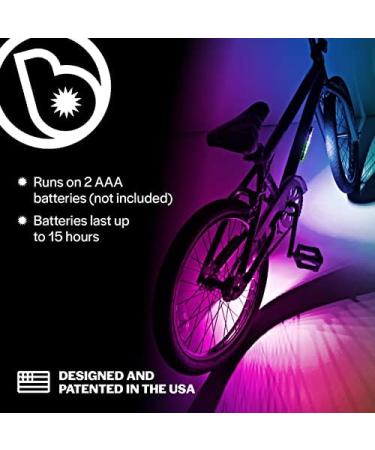 Brightz GoBrightz LED Bike Frame Light | Color Morphing Safety Light for Night Riding - 4 Flashing Modes - Fun Bike Accessories for Kids & Adults - Buy Online on GoSupps.com