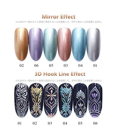 8ml Metal Effect Nail Art Gel - UV Color Polish for 3D Hook & Wave Designs | International Shipping - Buy Online on GoSupps.com