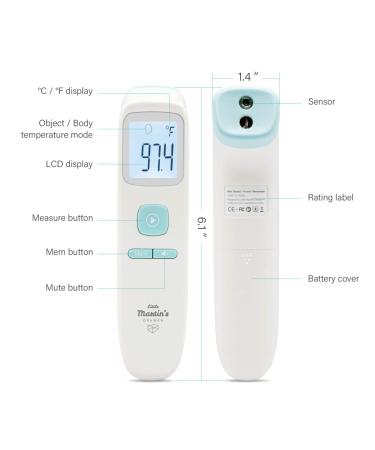 Touchless Infrared Thermometer for Adults Kids Baby - LCD Display, Fever Alarm - Non Contact Digital Forehead Thermometer (Blue) - Buy Online on GoSupps.com