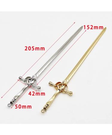 qbodp 2 Pieces Metal Sword Hair Sticks for Thick Hair Women Hair Chopsticks for Buns Elegant Chopsticks Hair Accessories Vintage Style Handmade Hair Pins Stick Silver - Buy Online on GoSupps.com