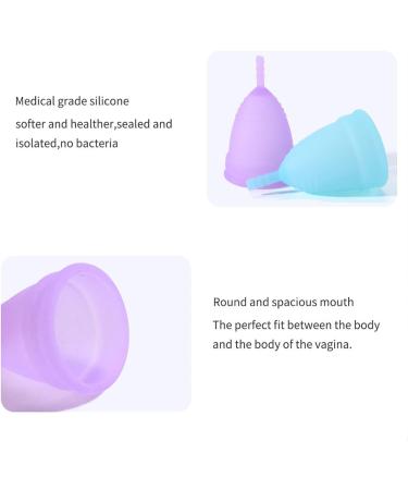 PATILWON Menstrual Cups 2 Pack Period Cup with Micro-Wave Oven Box Holder Purple&pink Small - Buy Online on GoSupps.com