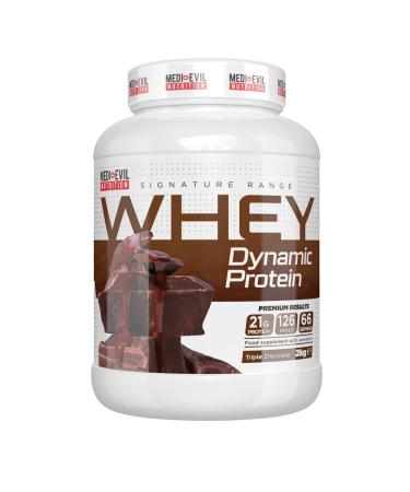 Medi-Evil Nutrition Whey Dynamic Protein Triple Chocolate Flavour 2kg 66 Servings Whey Protein Powder for Muscle Growth Vegetarian Triple Chocolate 66 Servings (Pack of 1)