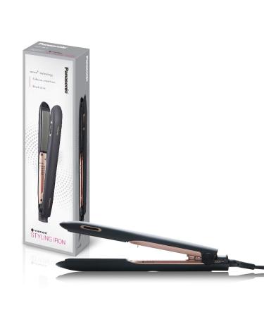 Panasonic nanoe Flat Iron - Healthy Shiny Hair Styling Iron with Ceramic Plates & Heat Technology - EH-HS99-K (Black/Rose Gold) - International Shipping Available - Buy Online on GoSupps.com