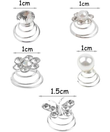 Doduos 60-Piece Wedding Hair Accessories Set - Pearl & Rhinestone Spiral Hair Clips for Brides Parties & Special Occasions - Buy Online on GoSupps.com
