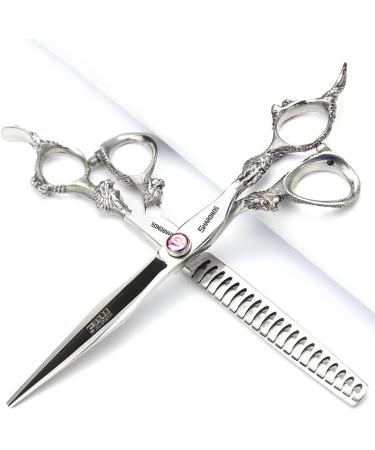 Professional 6-Inch Japanese Hair Styling Scissors with Chinese Dragon Design | Hairdresser Tools - International Shipping - Buy Online on GoSupps.com
