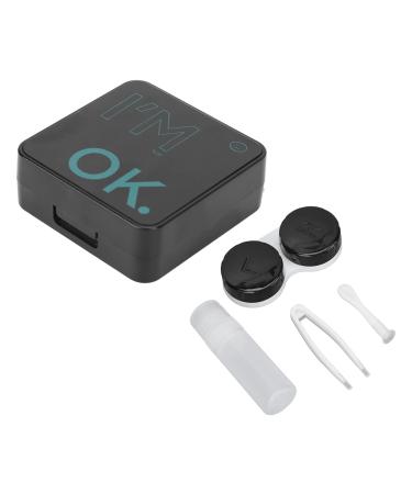 Simple Health Contact Lens Case Ladies Compact Travel Black Portable Contact Lens Case