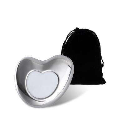 Stainless Steel Cryo Gua Sha Massage Tool Metal Gua Sha Facial Tools for Face Neck Shoulder and Body Face Lift Massager Metal Gua Sha and Ice Roller Tool for Under Eye Massager