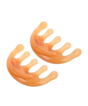 2 Pi ces Peigne m ridien grattoir cheveux cuir chevelu masseur de t te peigne de massage des cheveux masseur du cuir chevelu peigne cheveux de massage gratte-t te r sine Caf